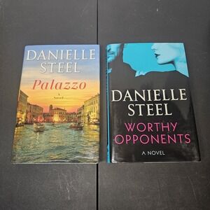 Lot of 2 Danielle Steel Hardcover Books Worthy Opponent and Palazzo